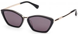 Sunglasses - MaxMara - MM0162 MILLER7 - 01A  SHINY BLACK // SMOKED