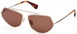 Gafas de Sol - MaxMara - MM0165 JOEY - 32E  SHINY PALE GOLD // BROWN