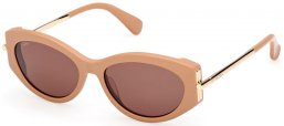 Sunglasses - MaxMara - MM0167 ROQUEBRUNE 1 - 46E  SHINY BEIGE // BROWN