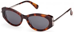 Sunglasses - MaxMara - MM0167 ROQUEBRUNE 1 - 52A  DARK HAVANA // GREY