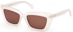 Lunettes de soleil - MaxMara - MM0171 ELIZABETH - 25E  SHINY IVORY // BROWN
