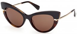 Gafas de Sol - MaxMara - MM0187 - 56E  BLACK HAVANA BROWN // BROWN