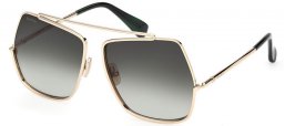Gafas de Sol - MaxMara - MM0102 ELSAPETITE - 32P  SHINY PALE GOLD // GREEN GRADIENT