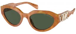 Lunettes de soleil - Michael Kors - MK2192 EMPIRE OVAL - 393582  AMBER TORTOISE // OLIVE GREEN