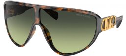 Sunglasses - Michael Kors - MK2194 EMPIRE SHIELD - 30060N  DARK TORTOISE // GREEN GRADIENT