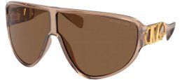 Sunglasses - Michael Kors - MK2194 EMPIRE SHIELD - 393773  BROWN TRANSPARENT // DARK BROWN