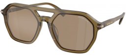 Gafas de Sol - Michael Kors - MK2251U JACKSON HOLE - 40127I  TRANSPARENT OLIVE GREEN // OLIVE MIRROR