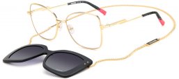Lunettes de soleil - Missoni - MIS 0178/CS - J5G (9O) GOLD // CLEAR + CLIP ON DARK GREY GRADIENT