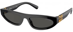 Sunglasses - Miu Miu - SMU 07ZS - 1AB5S0  BLACK // DARK GREY
