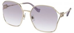 Gafas de Sol - Miu Miu - SMU 52WS - ZVN07S PALE GOLD // CLEAR GRADIENT VIOLET