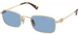 Sunglasses - Miu Miu - SMU A53S - ZVN60O  PALE GOLD // LIGHT BLUE
