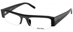 Gafas de Sol - Miu Miu - SMU B07S - 16K08N  BLACK // CLEAR BLUE VIOLET LIGHT FILTER