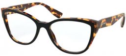 Monturas - Miu Miu - VMU 04SV - 3891O1 TOP BLACK LIGHT HAVANA