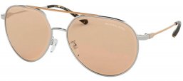 Gafas de Sol - Michael Kors - MK1041 ANTIGUA - 115373 SHINY SILVER // LIGHT BROWN SOLID