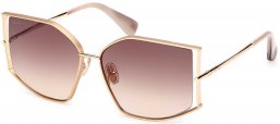 Gafas de Sol - MaxMara - MM0142 MENTON-4 - 32F  SHINY PALE GOLD // BROWN GRADIENT