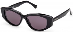 Gafas de Sol - MaxMara - MM0161 LEE4 - 01A  SHINY BLACK // SMOKED