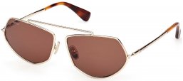 Gafas de Sol - MaxMara - MM0165 JOEY - 32E  SHINY PALE GOLD // BROWN
