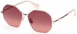 Gafas de Sol - MaxMara - MM0168 MILLER - 28F  SHINY ROSE GOLD // BROWN GRADIENT
