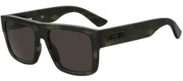 Lunettes de soleil - Moschino - MOS187/S - 6AK (IR) GREEN HORN // GREY