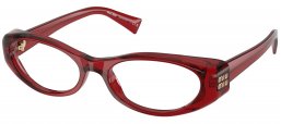 Monturas - Miu Miu - VMU 03ZV - 25M1O1  TRANSPARENT RED