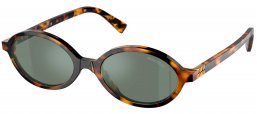 Gafas de Sol - Miu Miu - SMU 04ZS - VAU04M  HAVANA HONEY // GREEN MIRROR SILVER
