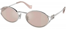 Gafas de Sol - Miu Miu - SMU 52YS - 1BC10F  SILVER // LIGHT BROWN MIRROR GOLD