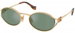 Gafas de Sol - Miu Miu - SMU 52YS - 5AK04M  GOLD // GREEN MIRROR SILVER