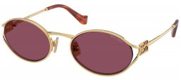 Gafas de Sol - Miu Miu - SMU 52YS - 5AK20Y  GOLD // DARK VIOLET