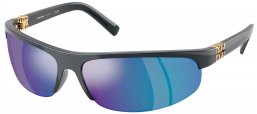 Gafas de Sol - Miu Miu - SMU A02S - 19Y10K  METALLIC AVIO // BLUE MIRROR LIGHT GREEN