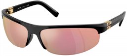 Gafas de Sol - Miu Miu - SMU A02S - 1AB90J  BLACK // DARK GREY MIRROR PINK