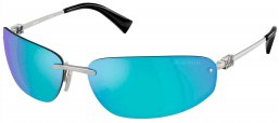 Gafas de Sol - Miu Miu - SMU A50S - 1BC10K  SILVER // BLUE MIRROR LIGHT GREEN