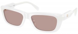 Gafas de Sol - Miu Miu - SMU B12S - 20M20I  OPAL WHITE // BROWN LIGHT PURPLE