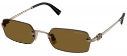 Gafas de Sol - Miu Miu - SMU B50S - 5AK20I  GOLD // BROWN LIGHT PURPLE
