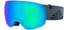 Masque de ski - Masques Adidas - AD86 BACKLAND SPHERICAL - 6500 RAW STEEL MATTE // BLUE MIRROR (ANTIFOG)