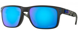 Sunglasses - Oakley - HOLBROOK OO9102 - 9102-H0 MATTE BLACK PRIZMATIC // PRIZM SAPPHIRE POLARIZED