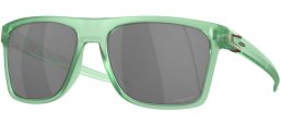 Sunglasses - Oakley - LEFFINGWELL OO9100 - 9100-17 MATTE TRANSPARENT JADE // PRIZM BLACK