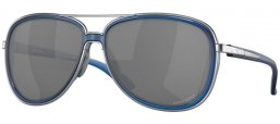 Sunglasses - Oakley - SPLIT TIME OO4129 - 4129-24 MATTE GREY // PRIZM BLACK MIRROR