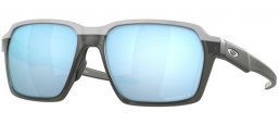 Sunglasses - Oakley - PARLAY OO4143 - 4143-12 MATTE GREY SMOKED // PRIZM DEEP WATER POLARIZED