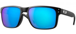 Lunettes de soleil - Oakley - HOLBROOK OO9102 - 9102-F0 MATTE BLACK // PRIZM SAPPHIRE POLARIZED