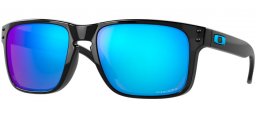 Sunglasses - Oakley - HOLBROOK OO9102 - 9102-F5 POLISHED BLACK // PRIZM SAPPHIRE