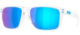 Lunettes de soleil - Oakley - HOLBROOK XXL OO9487 - 9487-07  POLISHED CLEAR // PRIZM SAPPHIRE POLARIZED