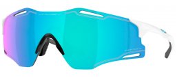 Gafas de Sol - Oakley - CYBR ZERO OO9512D - 9512-02 POLISHED WHITE // PRIZM SAPPHIRE