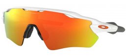 Sunglasses - Oakley - RADAR EV PATH OO9208 - 9208-16 POLISHED WHITE // FIRE IRIDIUM