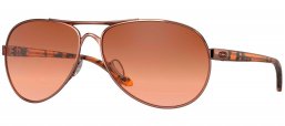 Gafas de Sol - Oakley - FEEDBACK OO4079 - 4079-01 ROSE GOLD // VR50 BROWN GRADIENT