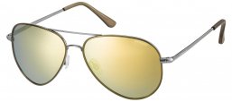 Gafas de Sol - Polaroid - P4139 - QUH (LM) RUTHENIUM LIME // GREY GOLD MIRROR POLARIZED