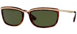 Sunglasses - Persol - PO3229S KEY WEST II - 24/58 HAVANA // GREEN POLARIZED