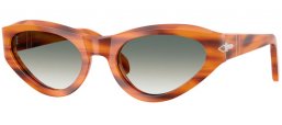 Sunglasses - Persol - PO0052S - 960/3A SRIPED BROWN // GREEN GRADIENT TRANSPARENT