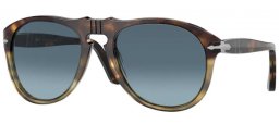 Sunglasses - Persol - PO0649 - 1158Q8 TORTOISE SPOTTED BROWN // AZURE GRADIENT BLUE