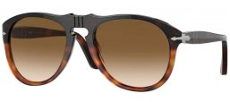 Sunglasses - Persol - PO0649 - 116051 DARK BROWN LIGHT BROWN TORTOISE // GRADIENT BROWN