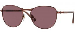 Sunglasses - Persol - PO1002S - 1124AF SHINY BROWN // DARK VIOLET POLARIZED